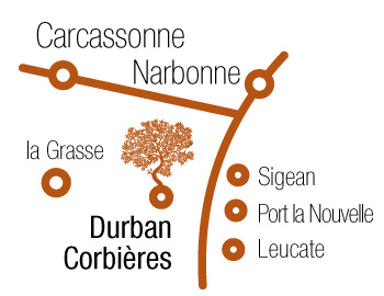plan Sous l'abricotier à Durban dans les Corbières